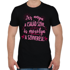 PRINTFASHION A család szíve - Férfi póló - Fekete