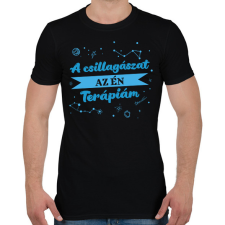 PRINTFASHION A csillagászat az én terápiám - Férfi póló - Fekete férfi póló