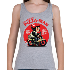 PRINTFASHION A csodálatos pizzafutár - Női atléta - Sport szürke