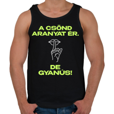 PRINTFASHION A csönd aranyat ér - Férfi atléta - Fekete