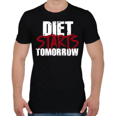 PRINTFASHION A diéta holnaptól kezdődik - Férfi póló - Fekete