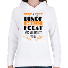 PRINTFASHION A dínók nem mostak fogat - Női kapucnis pulóver - Fehér