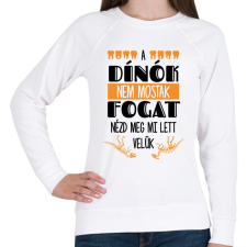 PRINTFASHION A dínók nem mostak fogat - Női pulóver - Fehér női pulóver, kardigán