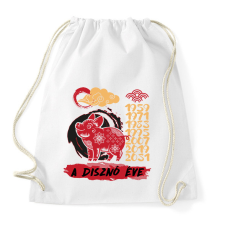 PRINTFASHION A disznó éve - Sportzsák, Tornazsák - Fehér tornazsák