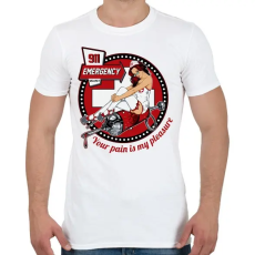 PRINTFASHION A fájdalom öröme - Férfi póló - Fehér
