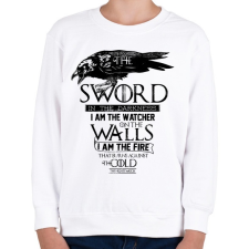 PRINTFASHION A Fal és az Éjjeli őrség - Gyerek pulóver - Fehér gyerek pulóver, kardigán