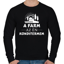 PRINTFASHION A farm az én konditermem - Férfi pulóver - Fekete férfi pulóver, kardigán