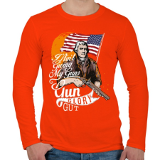 PRINTFASHION A fegyver dicsősége - Férfi hosszú ujjú póló - Narancs férfi póló