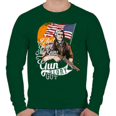 PRINTFASHION A fegyver dicsősége - Férfi pulóver - Sötétzöld