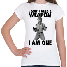 PRINTFASHION A fegyver én vagyok - Női póló - Fehér