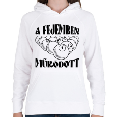 PRINTFASHION A fejemben működött - Női kapucnis pulóver - Fehér