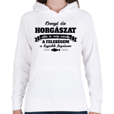 PRINTFASHION A feleségem a legjobb fogásom - Női kapucnis pulóver - Fehér női pulóver, kardigán