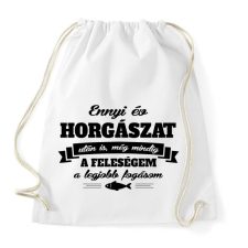 PRINTFASHION A feleségem a legjobb fogásom - Sportzsák, Tornazsák - Fehér tornazsák