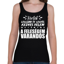 PRINTFASHION A feleségem várandós - Női atléta - Fekete női trikó