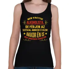 PRINTFASHION A férjem alkoholista - Női atléta - Fekete női trikó