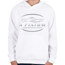 PRINTFASHION A fiatom nélkül - Gyerek kapucnis pulóver - Fehér