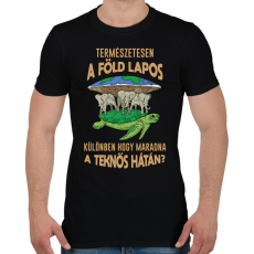 PRINTFASHION A Föld lapos - Férfi póló - Fekete