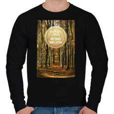 PRINTFASHION A föld zenéje - Férfi pulóver - Fekete
