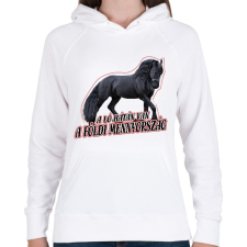 PRINTFASHION A földi mennyország - Női kapucnis pulóver - Fehér női pulóver, kardigán