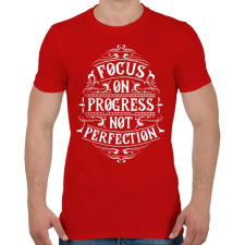 PRINTFASHION A folyamatra koncentrálj... - Férfi póló - Piros férfi póló