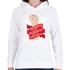 PRINTFASHION A főnök vagyok - Női kapucnis pulóver - Fehér női pulóver, kardigán