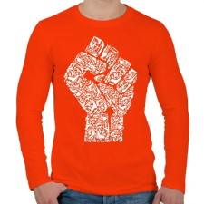 PRINTFASHION A forradalom keze - Férfi hosszú ujjú póló - Narancs férfi póló