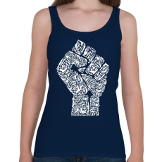 PRINTFASHION A forradalom keze - Női atléta - Sötétkék