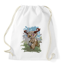 PRINTFASHION A fülszarvú - Sportzsák, Tornazsák - Fehér tornazsák