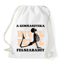 PRINTFASHION A gimnasztika felszabadít - fekete - Sportzsák, Tornazsák - Fehér tornazsák
