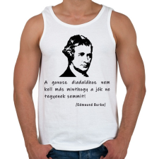 PRINTFASHION A gonosz diadalához nem kell más - Férfi atléta - Fehér atléta, trikó