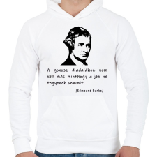 PRINTFASHION A gonosz diadalához nem kell más - Férfi kapucnis pulóver - Fehér férfi pulóver, kardigán