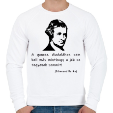 PRINTFASHION A gonosz diadalához nem kell más - Férfi pulóver - Fehér