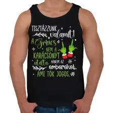 PRINTFASHION A Grincs az embereket utálta - Férfi atléta - Fekete atléta, trikó