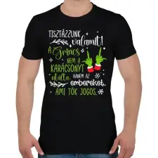 PRINTFASHION A Grincs az embereket utálta - Férfi póló - Fekete férfi póló