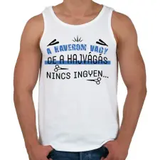 PRINTFASHION A hajvágás nincs ingyen - Férfi atléta - Fehér atléta, trikó