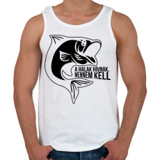 PRINTFASHION A halak hívnak - Férfi atléta - Fehér