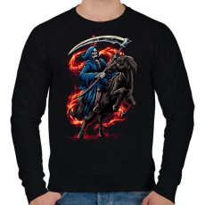 PRINTFASHION A halál lovasa - Férfi pulóver - Fekete