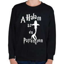 PRINTFASHION A Halam az én Patrónusom - Gyerek pulóver - Fekete gyerek pulóver, kardigán
