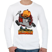 PRINTFASHION A halloweeni konyhakéses - Férfi hosszú ujjú póló - Fehér férfi póló