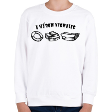 PRINTFASHION A három kismalac - Gyerek pulóver - Fehér gyerek pulóver, kardigán