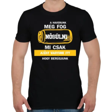 PRINTFASHION A haverunk meg fog nősülni - Fehér - Férfi póló - Fekete