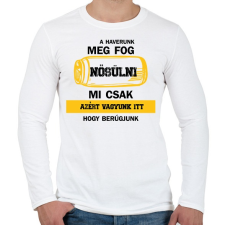 PRINTFASHION A haverunk meg fog nősülni - Fekete - Férfi hosszú ujjú póló - Fehér férfi póló
