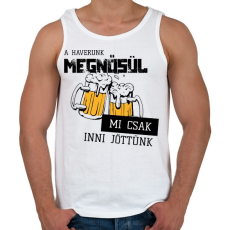 PRINTFASHION A haverunk megnősül - Férfi atléta - Fehér