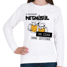 PRINTFASHION A haverunk megnősül - Női pulóver - Fehér női pulóver, kardigán