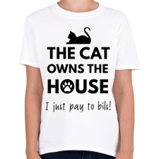 PRINTFASHION A ház a macskáé2 - Gyerek póló - Fehér gyerek póló