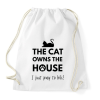 PRINTFASHION A ház a macskáé2 - Sportzsák, Tornazsák - Fehér