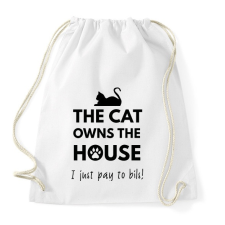 PRINTFASHION A ház a macskáé2 - Sportzsák, Tornazsák - Fehér tornazsák