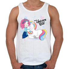 PRINTFASHION A hercegnő és az egyszarvú - Férfi atléta - Fehér