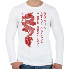 PRINTFASHION A Hold sötét lesz - Férfi hosszú ujjú póló - Fehér férfi póló