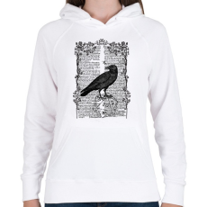 PRINTFASHION A Holló - Női kapucnis pulóver - Fehér